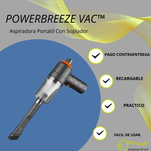 POWERBREEZE VAC™ Aspiradora Portátil Con Soplador.