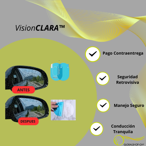 VISIÓN CLARA™ Pegatina espejo Retrovisor.